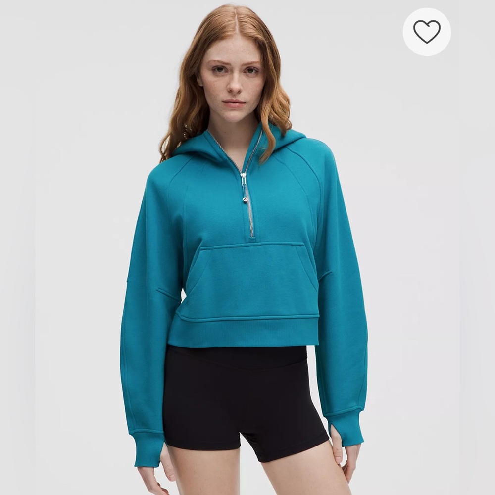 Lululemon Hawaiian Blue Scuba Oversized Half-Zip Hoodie 
Size S | Lightly Used